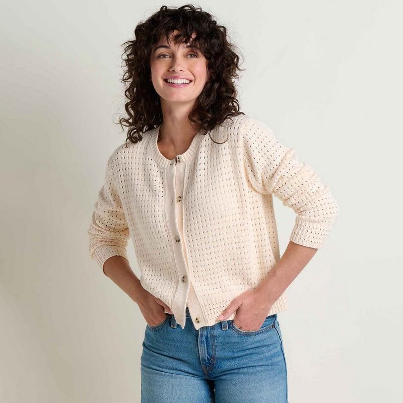 Toad&Co Cardigan en pointelle Bianca pour femmes