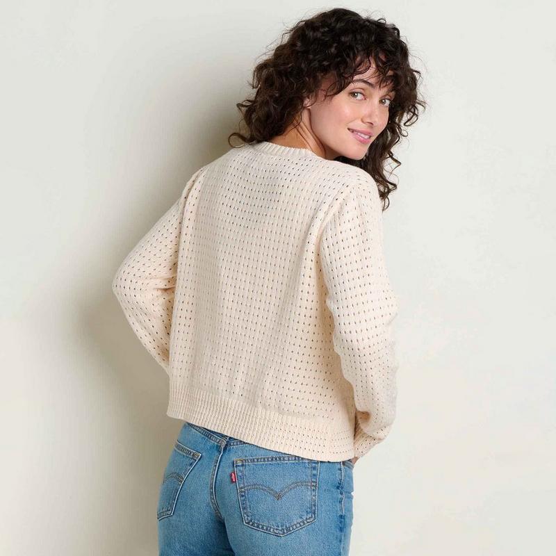 Toad&Co Cardigan en pointelle Bianca pour femmes