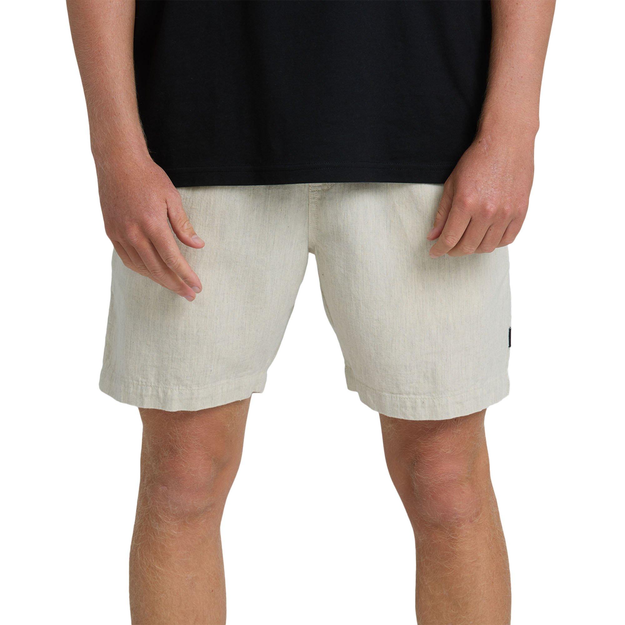 Billabong | Men's San O Linen Layback Shorts, Oatmeal Heather, Size Medium