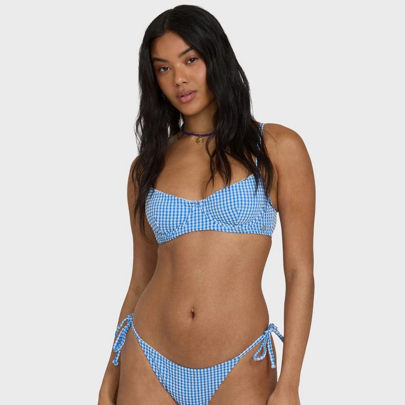 Billabong Haut de bikini &agrave; armature Mini Wave Check Helena pour femmes