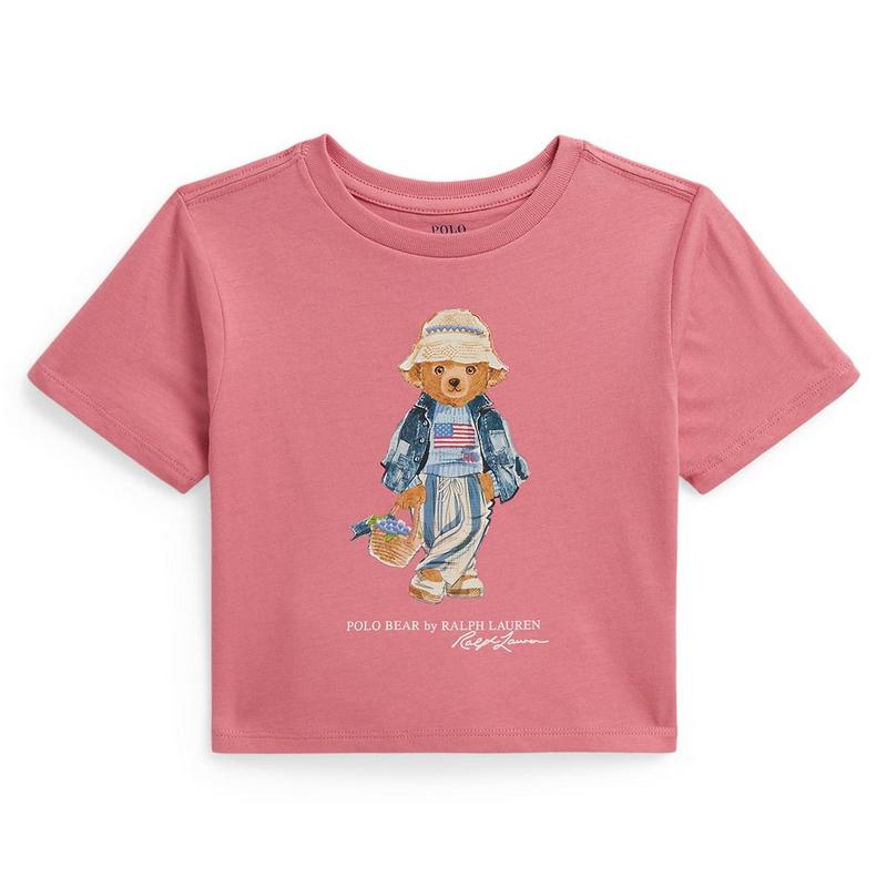 Polo Ralph Lauren T-shirt Polo Bear en jersey de coton &agrave; coupe carr&eacute;e pour filles [2-6X]