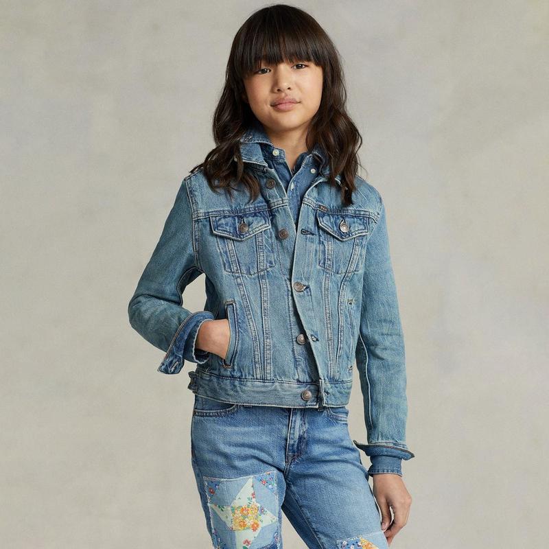 Polo Ralph Lauren Veste en denim style camionneur pour filles juniors [7-16]