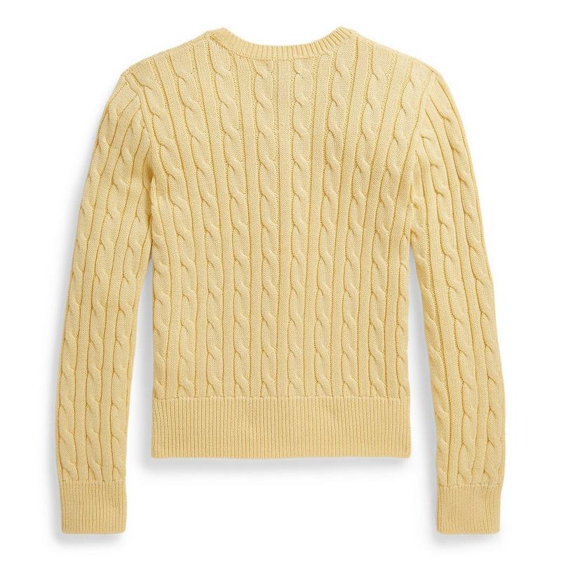 Polo Ralph Lauren Cardigan en tricot torsad&eacute; avec fils de ton m&eacute;tallique pour filles juniors [7-16]