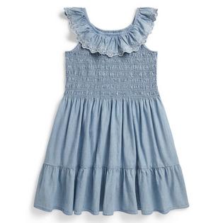 Polo Ralph Lauren Junior Girls' [7-16] Blueberry-Overlay Indigo Chambray Dress