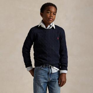 Polo Ralph Lauren Chandail en tricot torsad&eacute; de coton pour gar&ccedil;ons juniors [8-20]