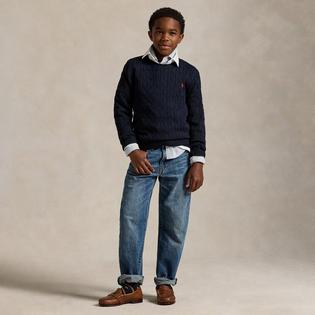 Polo Ralph Lauren Chandail en tricot torsad&eacute; de coton pour gar&ccedil;ons juniors [8-20]