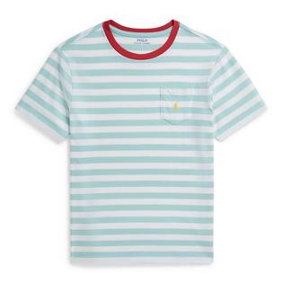 Polo Ralph Lauren T-shirt &agrave; poche en jersey de coton ray&eacute; pour gar&ccedil;ons juniors [8-20]