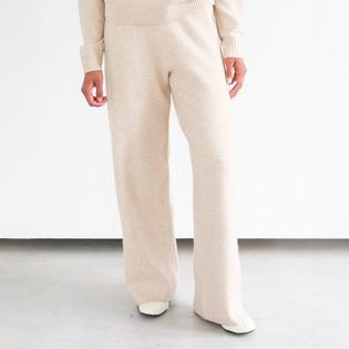 Brunette The Label Pantalon large tricot&eacute; pour femmes