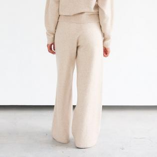 Brunette The Label Pantalon large tricot&eacute; pour femmes