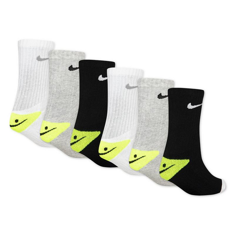 Nike Kids' Smiley Crew Sock (6 Pack)