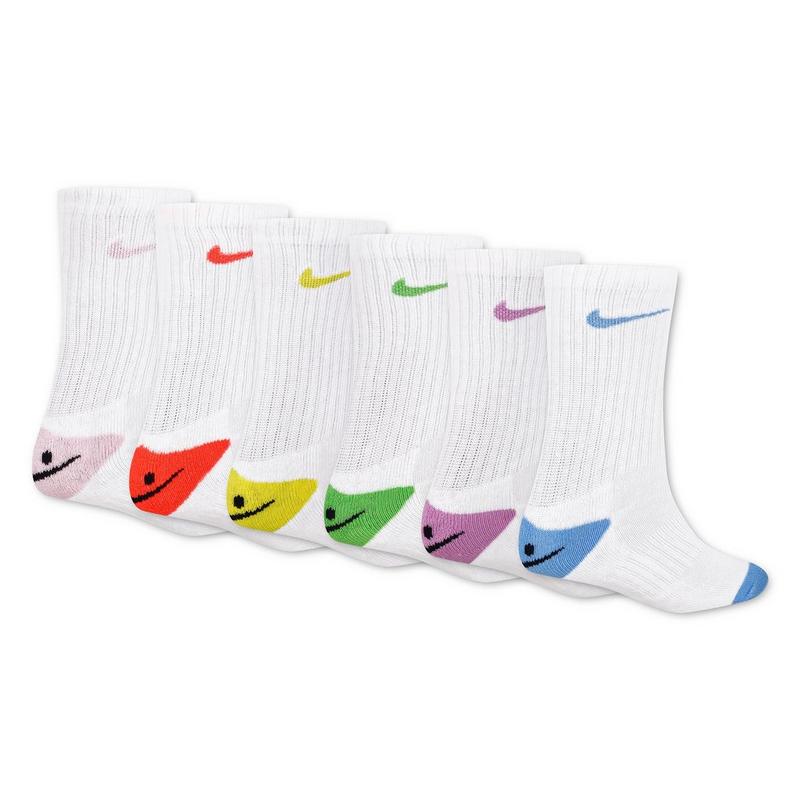 Nike Chaussettes mi-mollet Smiley pour enfants (paquet de 6)