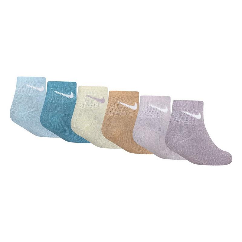 Nike Kids' Lurex Quarter Sock (6 Pack)