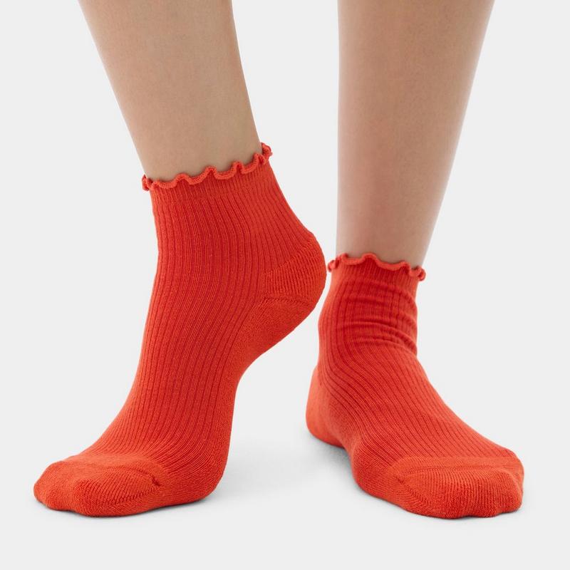 Halfdays Chaussettes &agrave; volants pour femmes (paquet de 2)