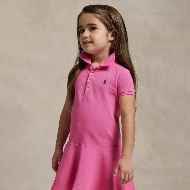 Polo Ralph Lauren Robe polo en maille extensible pour filles [2-6X]
