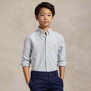 Polo Ralph Lauren Chemise Oxford ray&eacute;e en coton pour gar&ccedil;ons juniors [8-20]