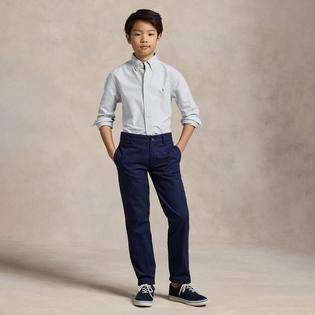 Polo Ralph Lauren Chemise Oxford ray&eacute;e en coton pour gar&ccedil;ons juniors [8-20]