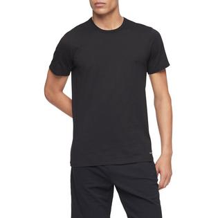 Calvin Klein T-shirt en coton &agrave; coupe ajust&eacute; et col ras du cou Classics pour hommes (paquet de 3)