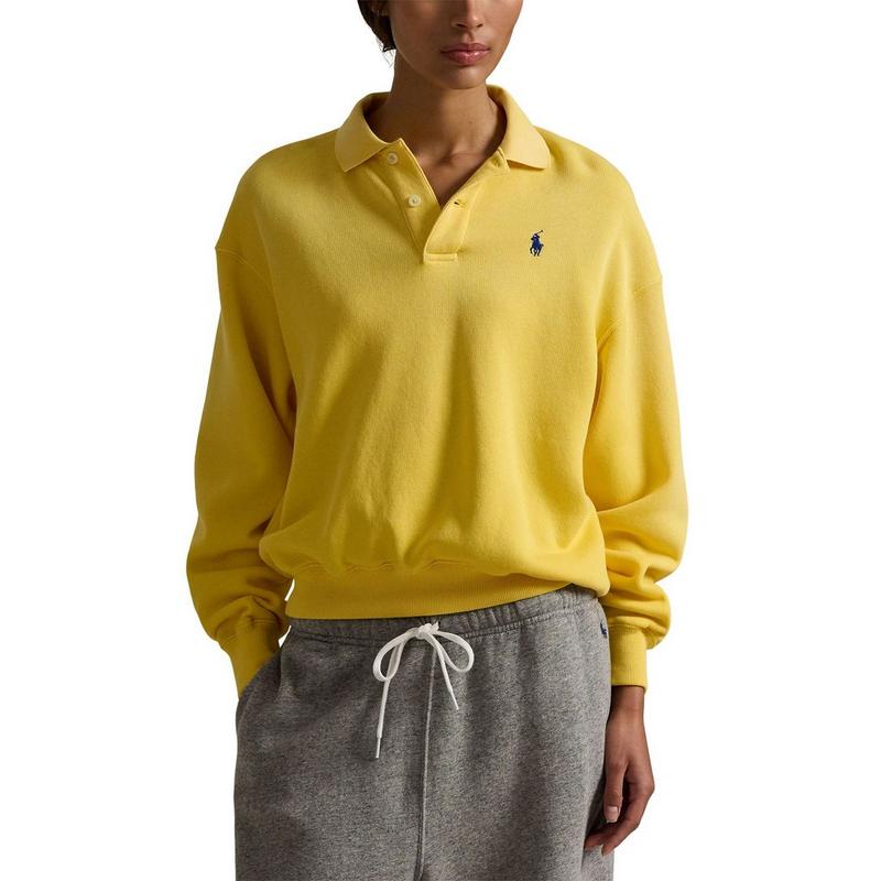 Polo Ralph Lauren Chandail en molleton &agrave; col polo pour femmes