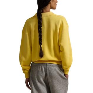 Polo Ralph Lauren Chandail en molleton &agrave; col polo pour femmes