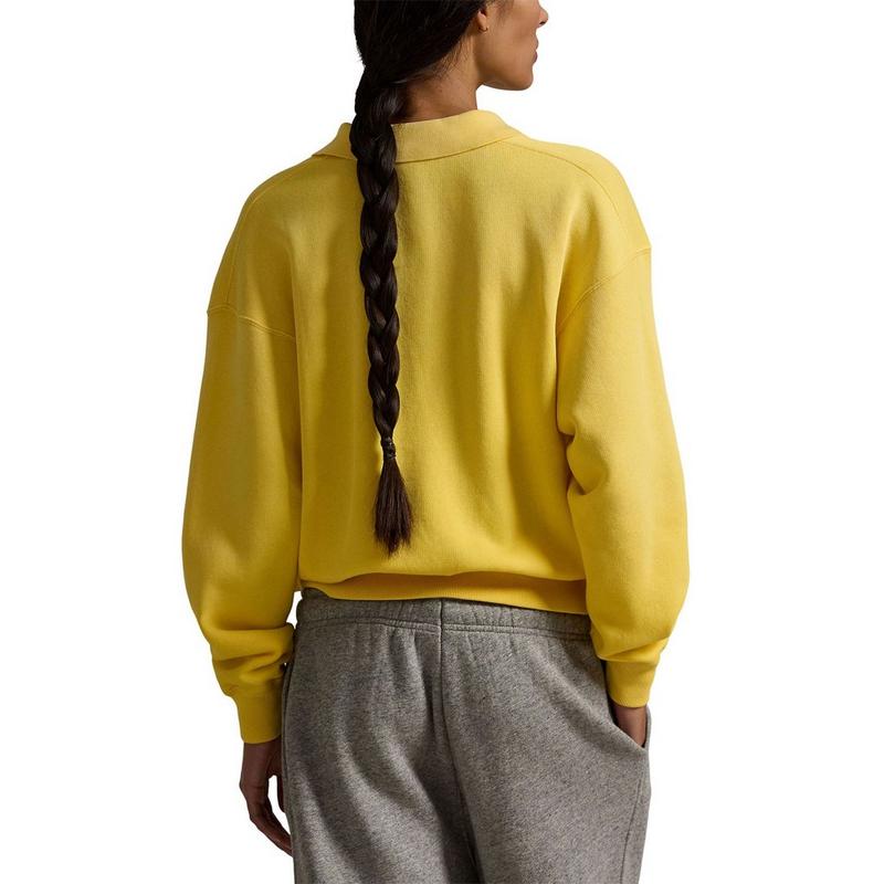 Polo Ralph Lauren Chandail en molleton &agrave; col polo pour femmes