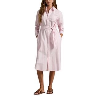 Polo Ralph Lauren Women's Striped Cotton Oxford Belted Shirt Dress