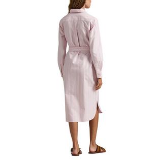 Polo Ralph Lauren Women's Striped Cotton Oxford Belted Shirt Dress