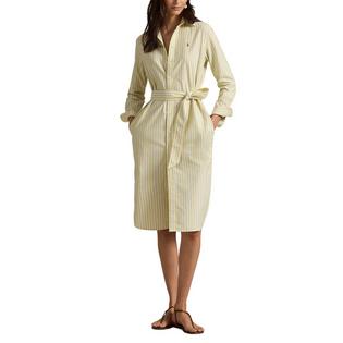 Polo Ralph Lauren Women's Striped Cotton Oxford Belted Shirt Dress
