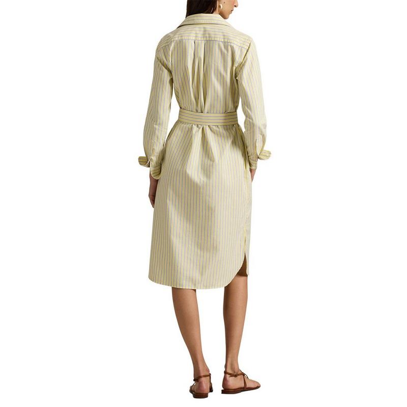 Polo Ralph Lauren Robe-chemise ray&eacute;e en coton Oxford avec ceinture pour femmes