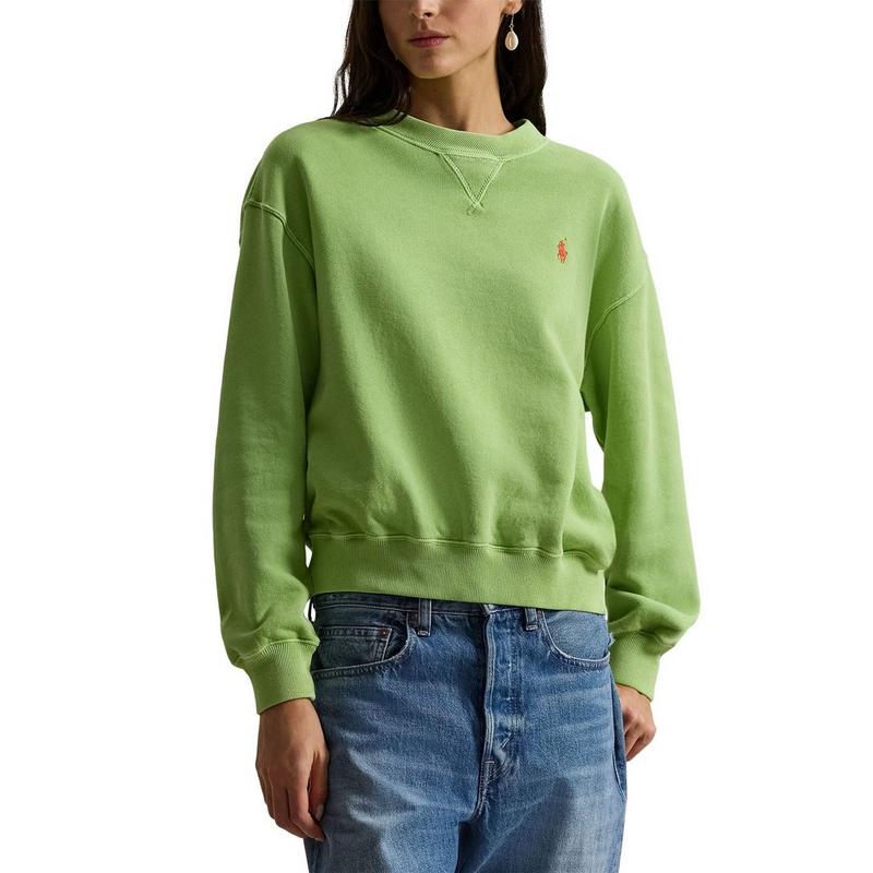 Polo Ralph Lauren Chandail l&eacute;ger en molleton &agrave; col rond pour femmes