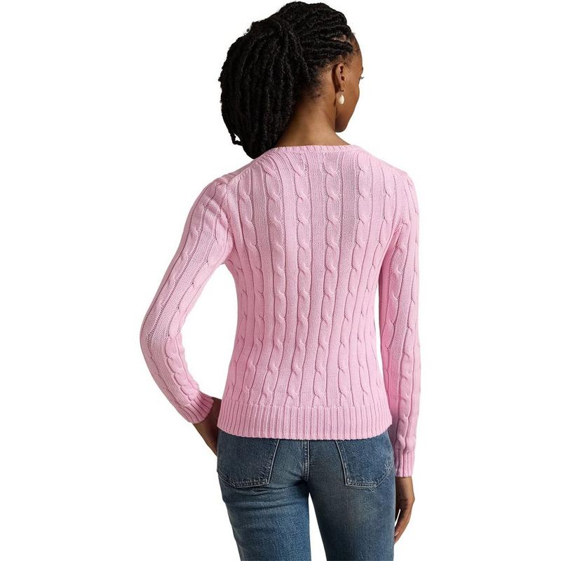 Polo Ralph Lauren Chandail en tricot de coton torsad&eacute; &agrave; col rond pour femmes