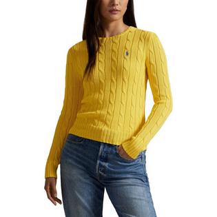 Polo Ralph Lauren Chandail en tricot de coton torsad&eacute; &agrave; col rond pour femmes