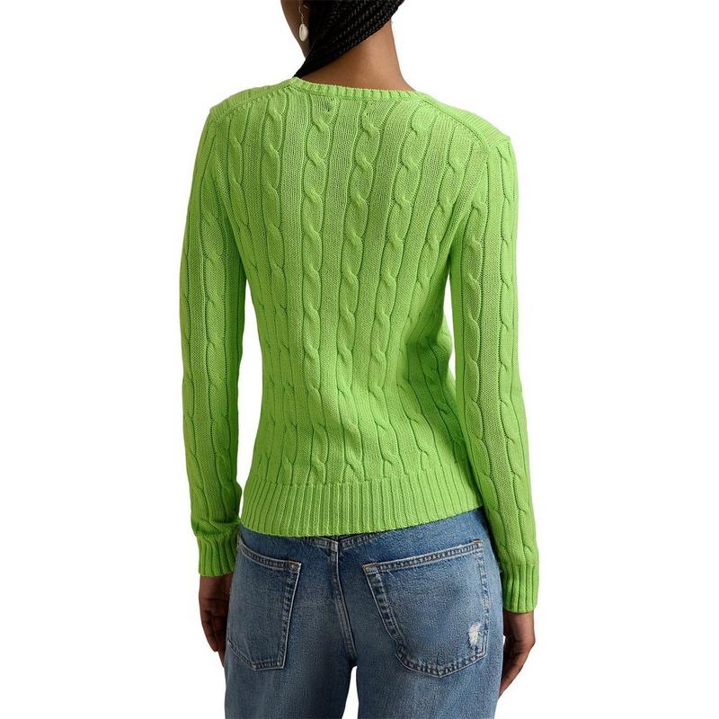 Polo Ralph Lauren Chandail en tricot de coton torsad&eacute; &agrave; col rond pour femmes