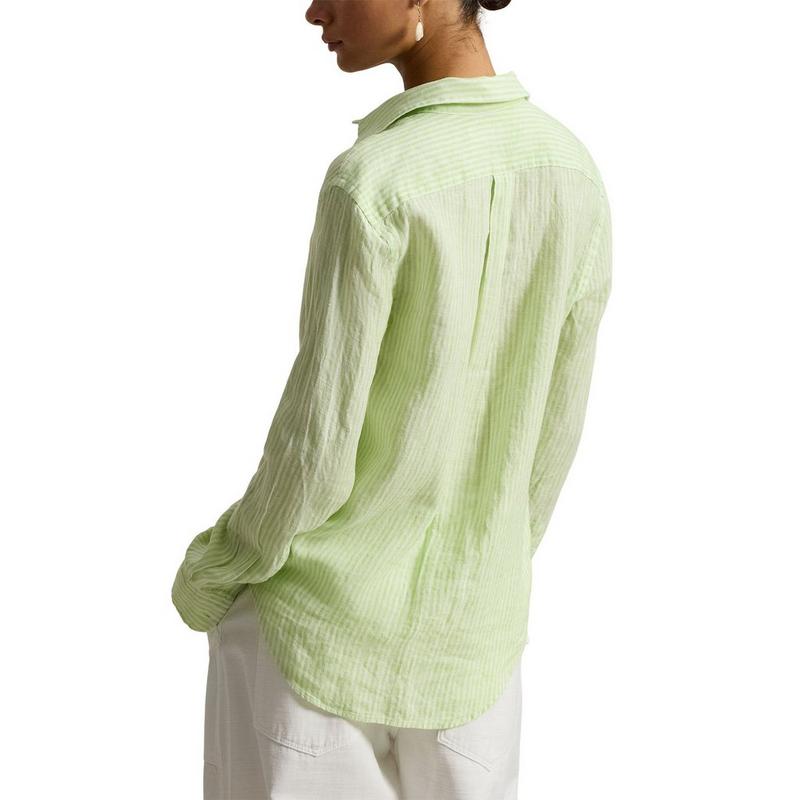 Polo Ralph Lauren Chemise en lin ray&eacute;e &agrave; coupe classique pour femmes