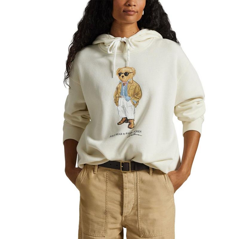 Polo Ralph Lauren Chandail &agrave; capuchon en molleton Polo Bear pour femmes
