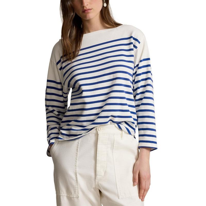 Polo Ralph Lauren T-shirt ray&eacute; &agrave; col bateau Mariner pour femmes