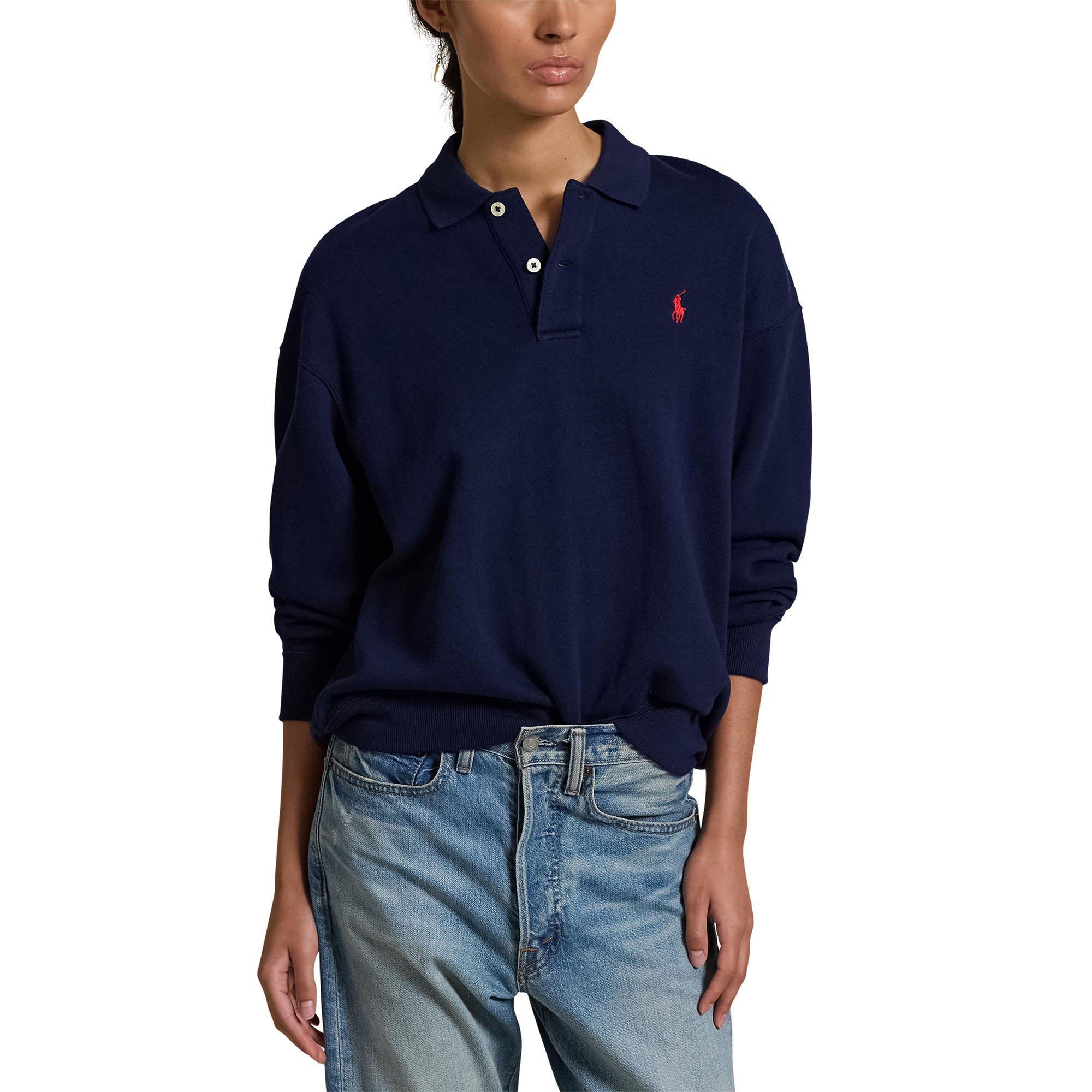 Polo Ralph Lauren | Women's Polo Collar Fleece Pullover Sweatshirt, Cruise Navy, Size Small