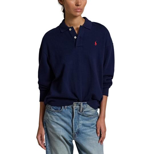 Women's Polo Collar Fleece Pullover Sweatshirt | Polo Ralph Lauren