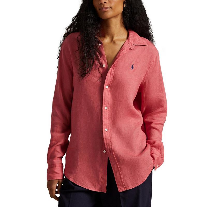 Polo Ralph Lauren Chemise en lin &agrave; coupe classique pour femmes