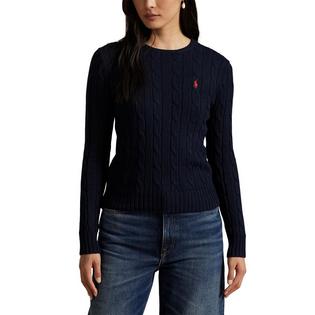 Polo Ralph Lauren Chandail en tricot de coton torsad&eacute; &agrave; col rond pour femmes
