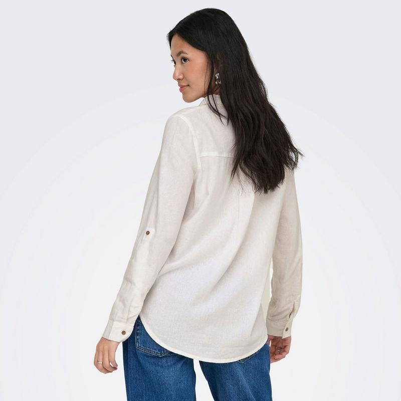 Only Chemise en m&eacute;lange de lin Goa pour femmes