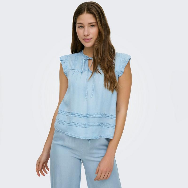 Only Haut tiss&eacute; &agrave; col nou&eacute; Charis pour femmes