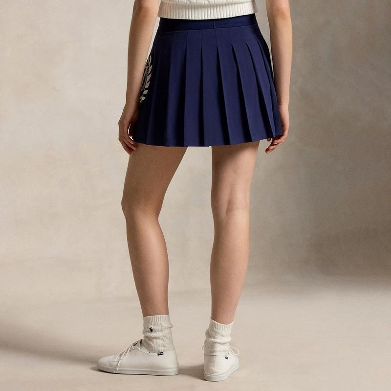 Polo Ralph Lauren Jupe-short pliss&eacute;e performance avec logo Wimbledon pour femmes