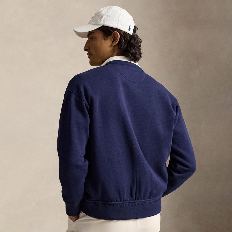 Polo Ralph Lauren Cardigan Wimbledon Crest &agrave; coupe d&eacute;contract&eacute;e pour hommes