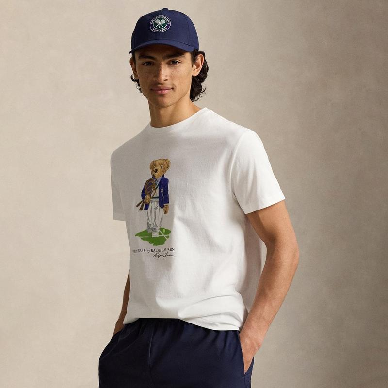 Polo Ralph Lauren Men's Wimbledon Classic Fit Polo Bear T-Shirt