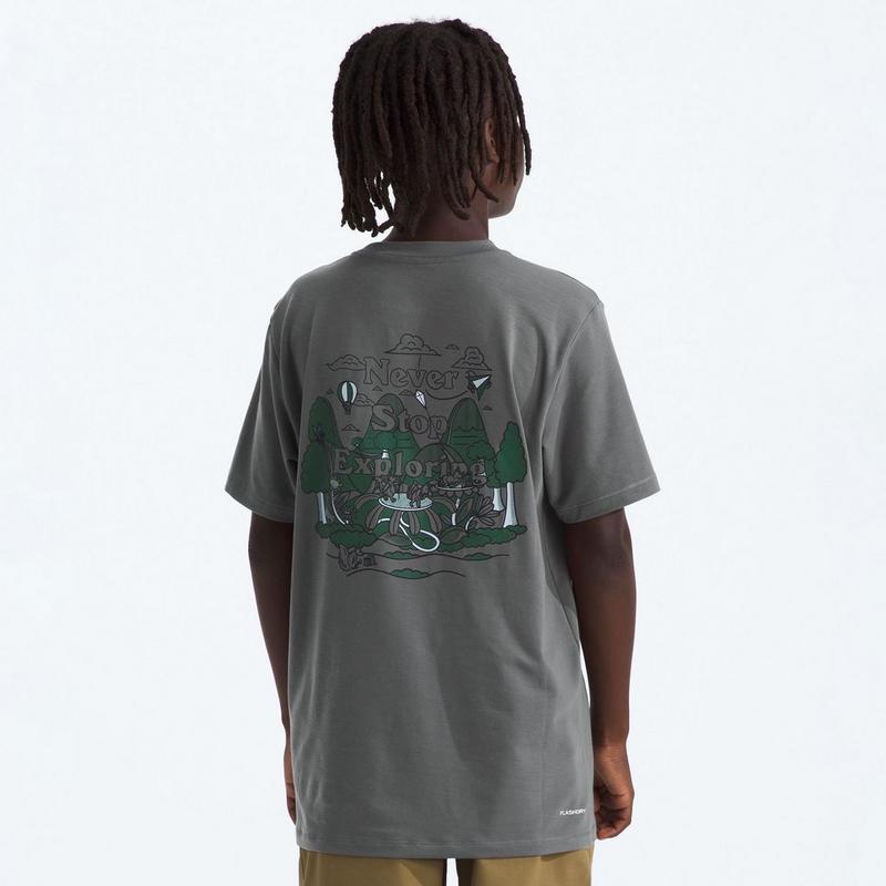 The North Face Juniors' [7-20] Adventure Sequoia Shade Short Sleeve T-Shirt