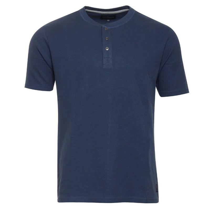 Rumors Haut henley gaufr&eacute; &agrave; manches courtes Frank pour hommes