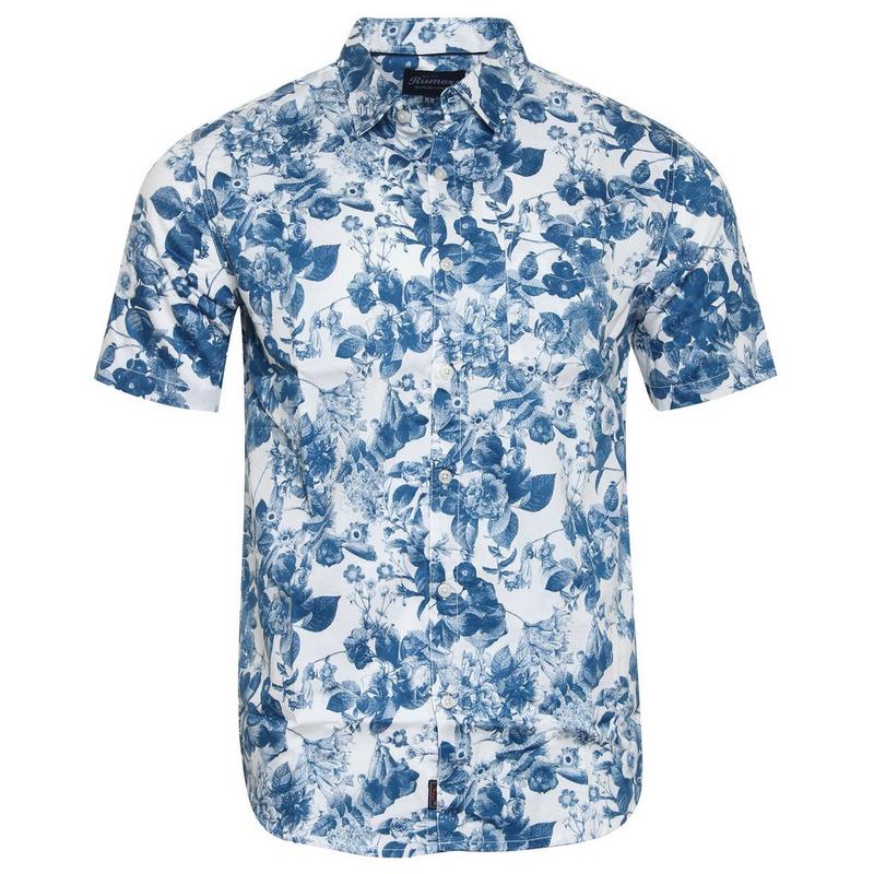 Rumors Chemise imprim&eacute;e en popeline &agrave; manches courtes Jake pour hommes