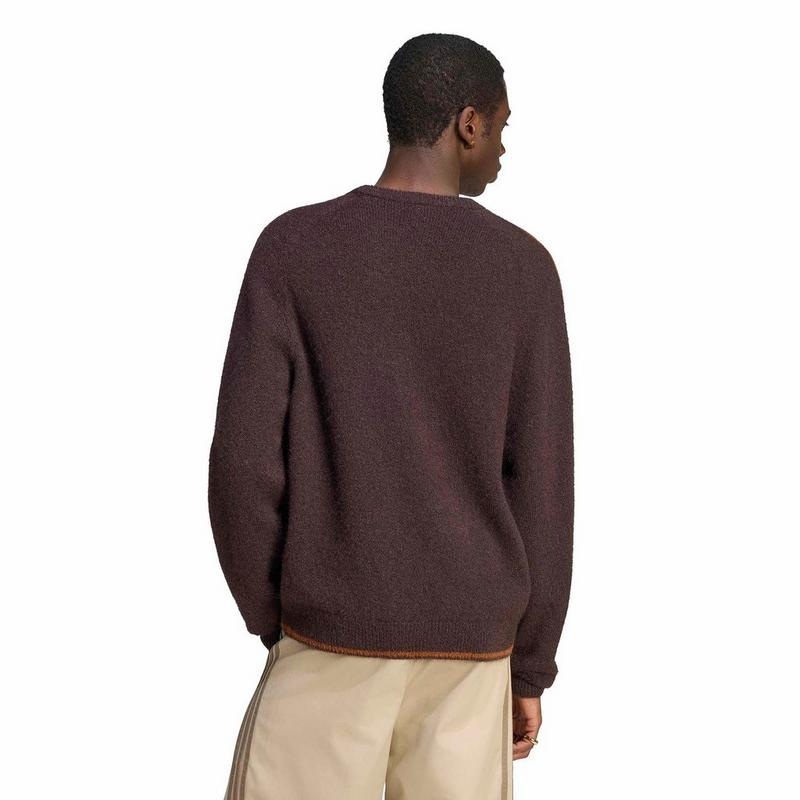adidas Originals Men's 3-Stripes Fluffy Knit Crew Sweater