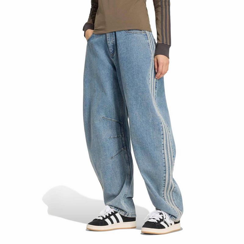 adidas Originals Jean taille haute &agrave; jambe ballon pour femmes