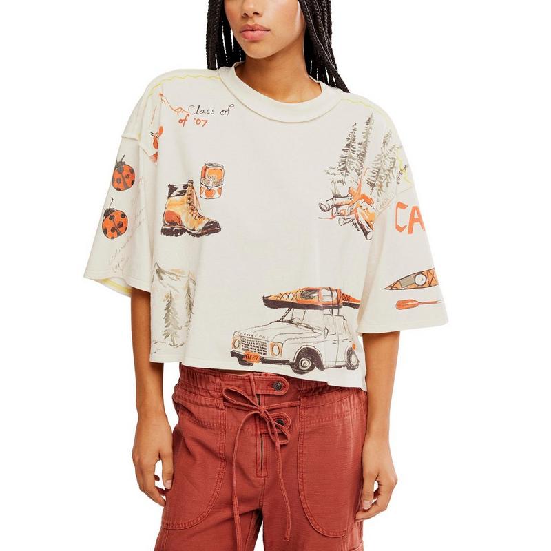 Free People T-shirt graphique Mountain View pour femmes